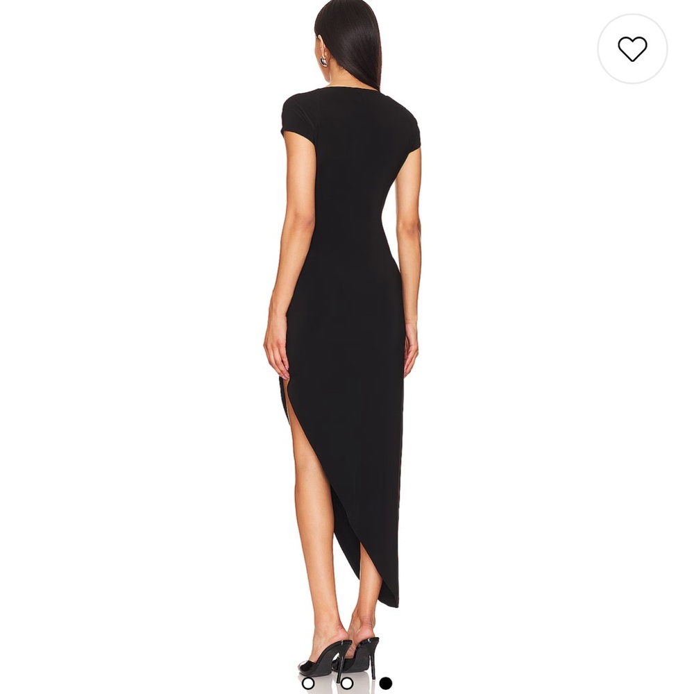 Norma Kamali Black Asymmetrical Dress - Picture 3 of 6